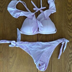 Purple Ruffle Swimsuit One-Piece | Women's Small | Flirty & Fun Swimwear